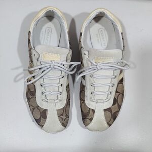 Coach Brown and Cream Sneakers